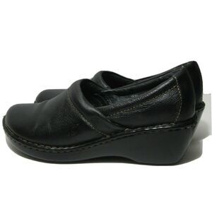 Womens Size 10M Born  Black Leather Clogs Professional Comfort Shoes W31433 CA19